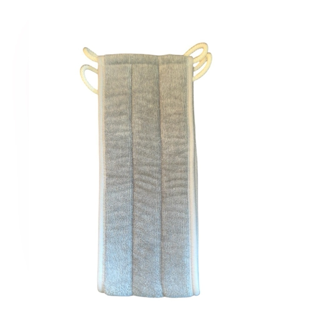 Norwex Baclock Back Scrubbed Finger Loops Gray Microfiber Mesh Scrubby Back Gray